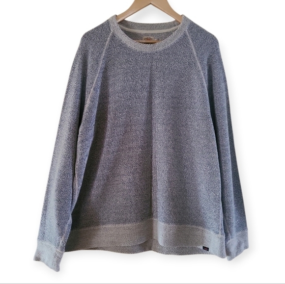 Faherty Whitewater Crewneck Pullover Sweater Grey Blend Size 2X French Terry - Picture 3 of 17